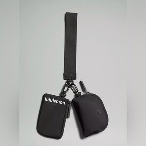 Lululemon Black dual pouch wristlet